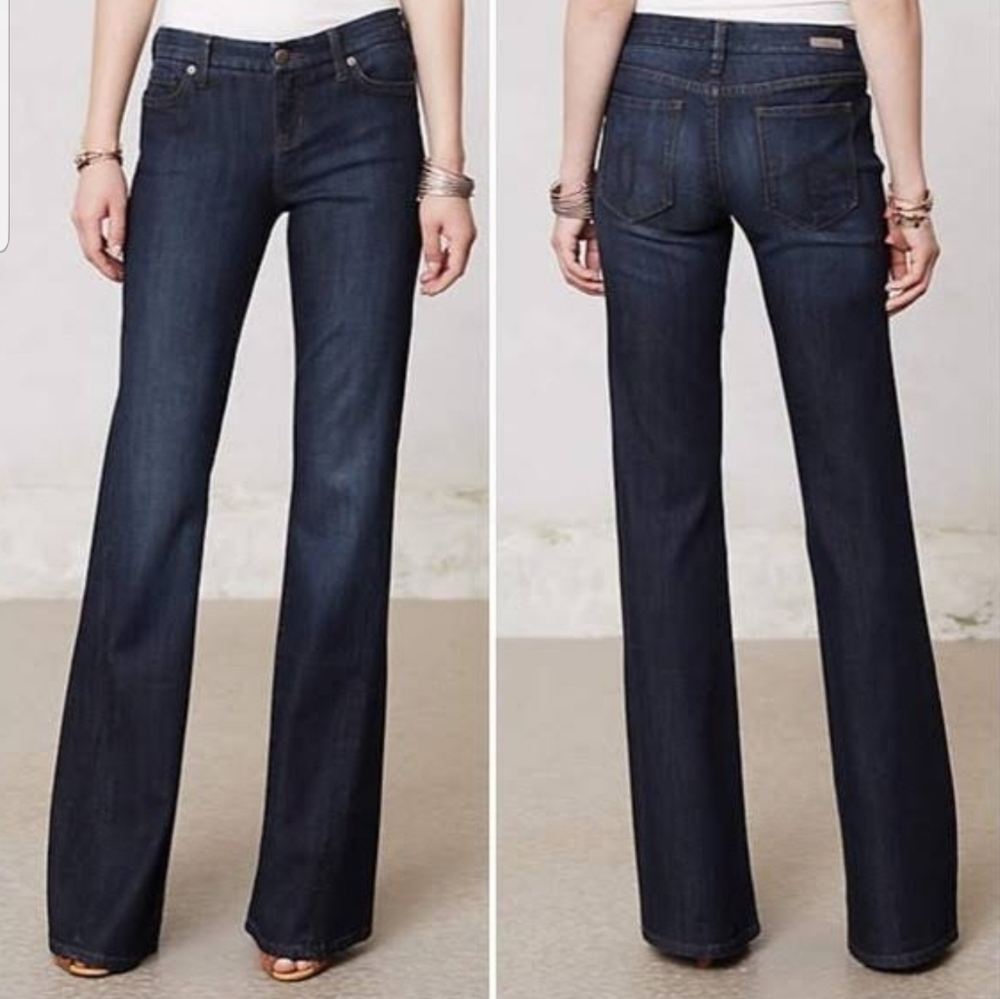 NWT Level 99 Newport Wide Leg Dark Wash Size 26.